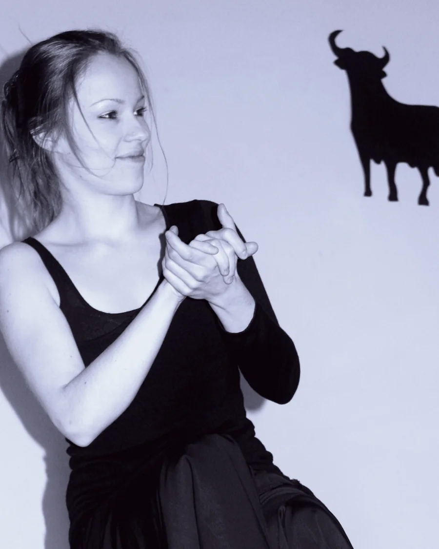 Tancerka flamenco w studiu Duende w Warszawie